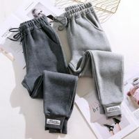 HOT★ฤดูหนาวผู้หญิง Jogger Sweatpants ออกกำลังกายกางเกงขนแกะหนาหนาสบายๆฤดูหนาวกีฬากางเกง Pantalones Mujer