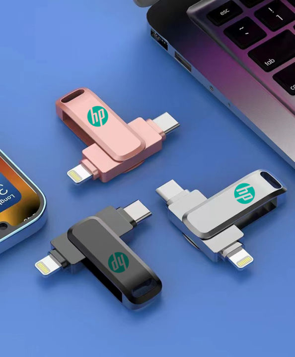 hp-แฟลชไดร์ฟแฟลชไดรฟ์แบบแท่งเมมโมรี่แฟลชไดร์ฟ-usb-ขนาด256gb-1tb-สำหรับ-iphone14-13-12-11-x-8-7-6พร้อม-type-c