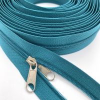 10 Meters 25 Colors Nylon Zippers Rolls with 10pcs Double sided Zipper Slider for Sewing accessories