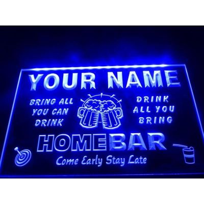 【High-end cups】ชื่อส่วนบุคคล Custom Family Home Brew Mug Cheers Bar เบียร์ Led Neon Light Sign