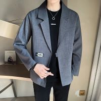 ZZOOI Mens Blazer Jacket Blazers Masculino Mujer Short Coat Slim Fit Fashionable Smart Casual Full Sleeve Thin Clothing Male New Tops