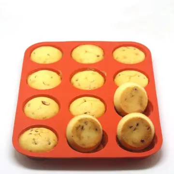 Mini Muffin 24 Holes Silicone Round Mold DIY Cupcake Cookies Fondant Baking  Pan Non-Stick Pudding Steamed Cake Mold Baking Tool