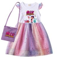 Summer Abby Hatcher Clothes Baby Girls Princess Dresses with Small Bag 2pcs Set Kids Short Sleeves Wedding Birthday Party Dress  by Hs2023