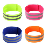 Reflective Bands Elasticated Armband Wristband Ankle Leg Straps Safety Reflector Tape Straps for Night Jogging Biking Running