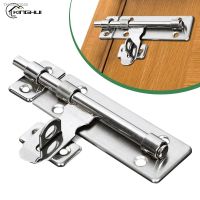 ♦ 4 Inch Hardware Door Lock Stainless Steel Barrel Bolt Latch Padlock Clasp Set Brushed For Locking Door Window Drawer Cupboard