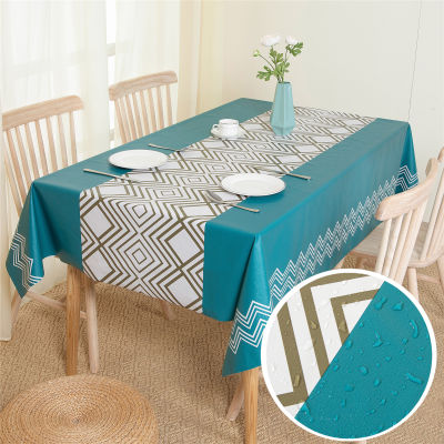 PVC Waterproof Table Cloth Oilproof Rectangular Table Cover Kitchen Modern Cover For Kitchen Custom Size Pastoral Japan Style