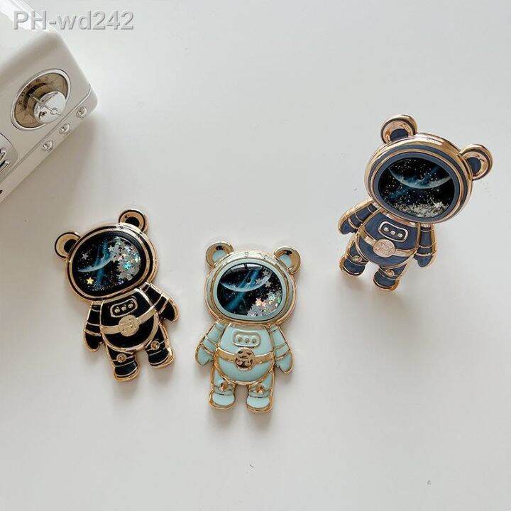 astronaut-glitter-liquid-quicksand-stars-stand-universal-mobile-phone-bracket-grip-holder-cute-3d-cartoon-bear-phone-grip