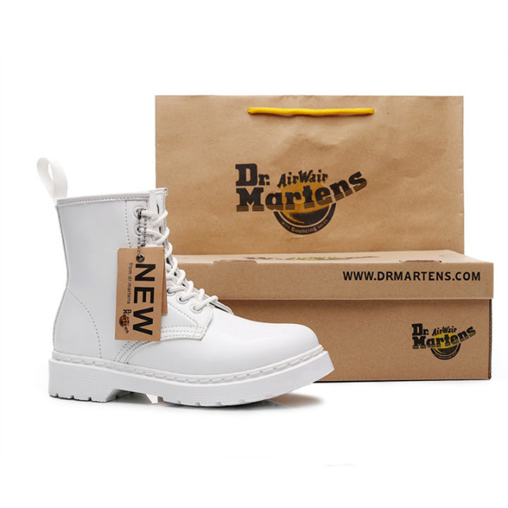 doc-dr-martens-1460-สีขาว-รองเท้าบู๊ตมาร์ตินดื้อแฟชั่นบริติชขาวบริสุทธิ์รองเท้าบูทรองเท้าทำงาน-unisex