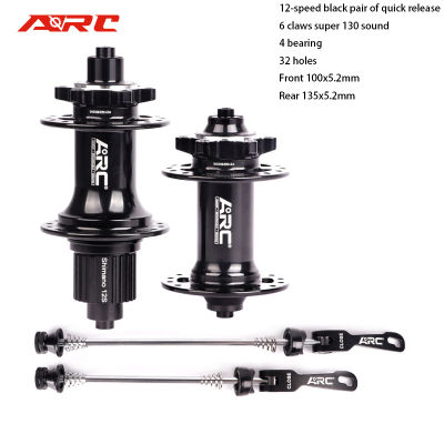 ARC MT009 Mountain Bike Hub 12 Speed 32 Hole 4 bearing Front Rear 6 Claw Tube shaftQuick Release Bicycle parts for SHIMANO 12S