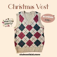 สินค้าพร้อมส่ง ?? เสื้อกั๊กไหมพรมลายสก็อตคริสต์มาส (Christmas vest scottie) ?˙ᘧ ͜ ˙  ⭐️?