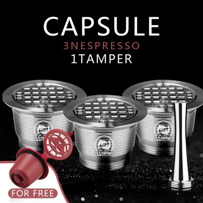 【YF】 Cápsula de aço inoxidável do metal icafilasnespresso compatível com café reusável recarregável da cápsula máquina nespresso