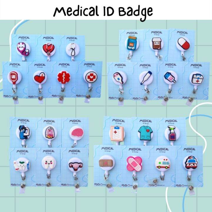 MNotable Medical ID Badge Retractable ID Card Clips ID Clips DTI Registered Lazada PH