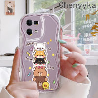 เคส Chenyyyka สำหรับ OPPO Reno 7 4G Reno 8 4G F21 Pro F21s Pro Reno 4 Pro Reno 6เคสการ์ตูนวันที่ดีสัตว์ดีไซน์ใหม่เนื้อครีมขอบคลื่นนุ่มเคสมือถือกันกระแทกแบบใสโปร่งใสลายกล้องถ่ายรูปฝาครอบป้องกันอ่อนโยนแบบเรียบง่าย