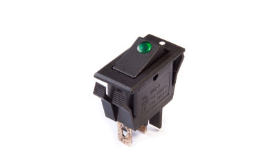 SPDT ON/OFF switch 12V 3 PIN (16x32 mm Green) - COSW-0415
