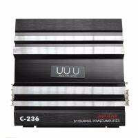 C-236 3800 W 12 V 2 ช่องรถที่ทรงพลังเครื่องขยายเสียงแอมป์เบสอลูมิเนียม