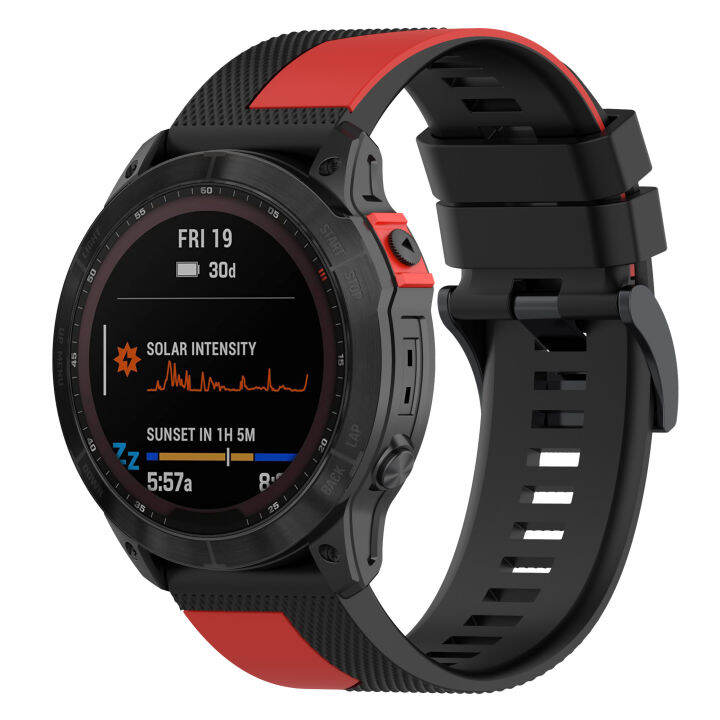 zenia-26มม-22มม-quick-fit-2สีซิลิโคนสายนาฬิกาสำหรับ-garmin-fenix-7x-7-6x-6-pro-51mm-sapphire-solar-5x-5-plus-3-quatix-enduro-forerunner-935-945-approach-s70-47mm-s60-s62-d2-tactix-bravo-charlie-delta-