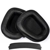 Replacement 1 Pair Sheepskin Ear Pads for Headband For Logitech G633 G933 Headphones Ear Pads Headset Foam Cushion black