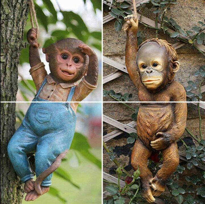 monkey-statue-garden-decoration-small-monkey-resin-pendant-outdoor-decorations-resin-crafts-good-sculpture-sling-chimpanzee