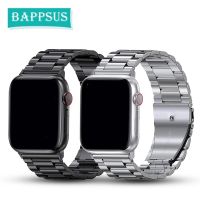 ✁ Stalowy pasek ze stali nierdzewnej dla Apple Watch Band 44mm 42mm 40mm 38mm bransoletka dla iWatch 4 3 SE 6 7 Series Smartwatch akcesoria