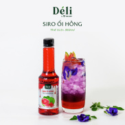 Pink Guava Syrup Déli 350ml ingredients for making fruit tea, soda