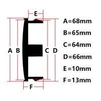 4 Blanco ฝาดุมศูนย์ล้อรถขนาด65มม. 68ชิ้นสำหรับ Bmw X3 X5 M3 M5 E46 E39 E38 E90 E60 F30ฝาครอบจานครอบกระดุมล้อ