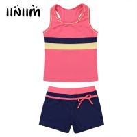 ❃► Kids Girls Teens Tankini Swimsuit Two Pieces Swimwear Set Swim Vest Tops with Bottoms Children 39;s Tankini Swimming Bathing Suit