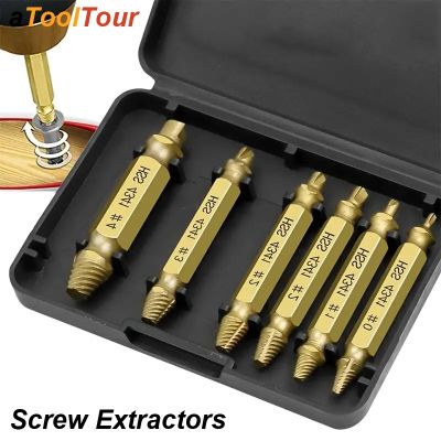 Damaged Screw Extractor Set HSS Drill Bit Stripped Broken Remover Small Easily Quickly Take Out Kit Easy Demolition Power Tools