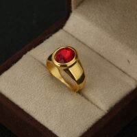 Shop DTOU Fashion Shop-Cincin Fesleki Mewah dan Agrosif Merah Zirkonia Cincin Perkahan Winpertunangan Perhiasan Parti Ung Tahun