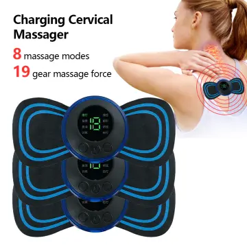 LCD Display Neck Massager USB Charging Massager Electric Neck Massage EMS  Cervical Vertebra Massage Patch for Muscle Pain Relief