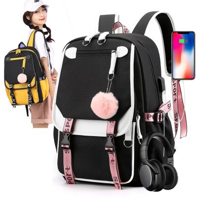 New Backpack Large Capacity Middle School Student Bags For Boy Girls Cartoon Schoolbag Outdoor Travel Thermal Transfer Backpack
