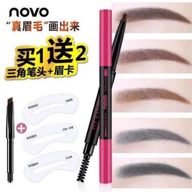 precise-novo-my-eyebrow-natural-ดินสอเขียนคิ้ว-refill-บล๊อคคิ้ว3แบบ-no-5120