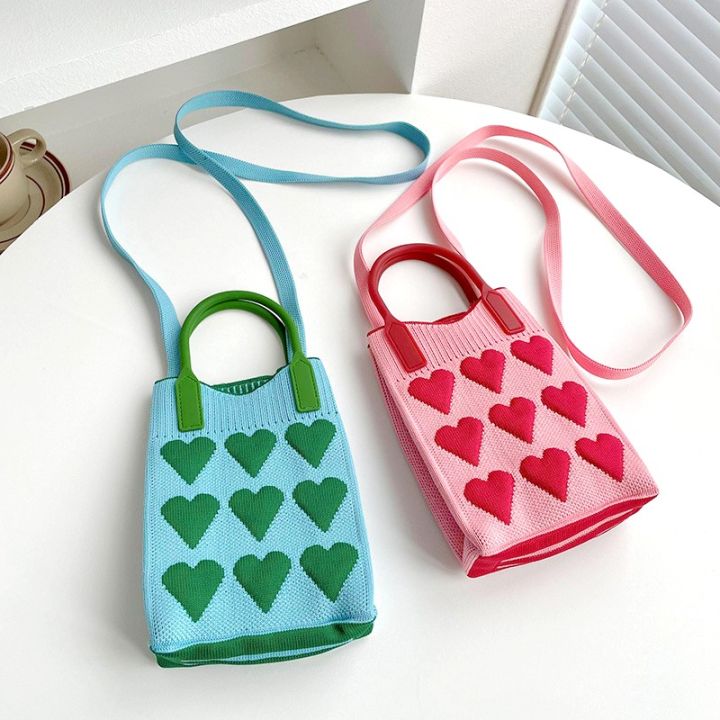 versatile-leisure-tote-woven-reusable-love-knitted-handbag-shoulder-bag-mini-mobile-phone