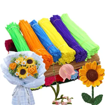 Kids Pastel Stem Sticks Cleaners Flexible Toys Macaron Pipe Crafts 50/100pcs