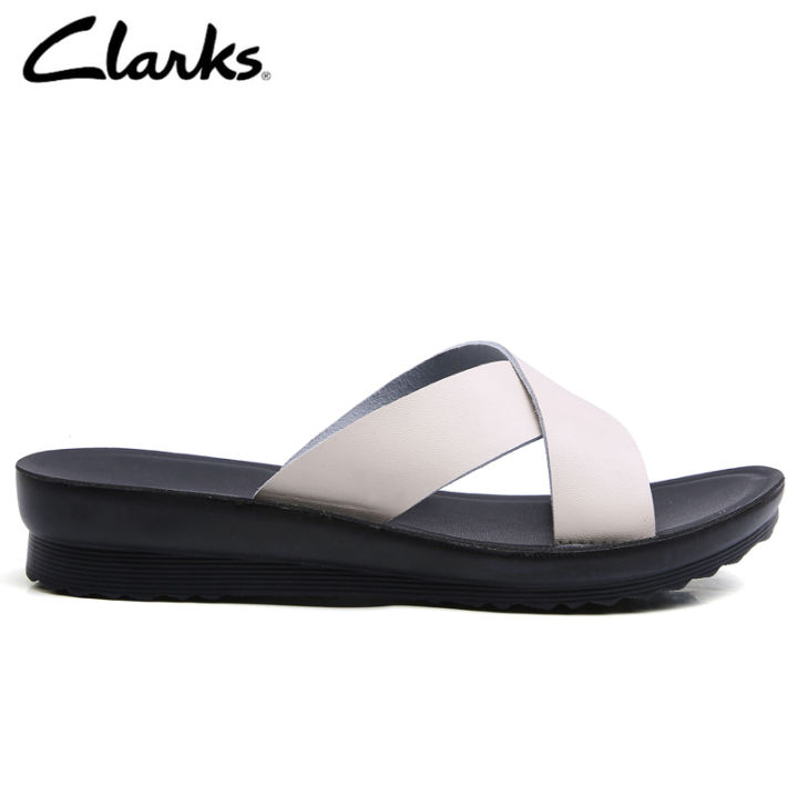 clarks-รองเท้าแตะรัดส้นหนังสีดำ-merliah-karli-สำหรับผู้หญิง