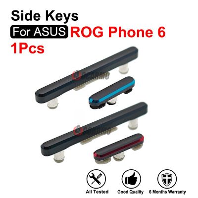 สีดำแดงน้ำเงินปุ่มปรับระดับเสียงปุ่มเปิดปิดปุ่มด้านข้างสำหรับ ASUS โทรศัพท์ ROG 6 ROG6อะไหล่ทดแทน