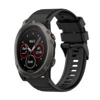 สำหรับ Garmin Fenix 5X บวกสายนาฬิกาข้อมือซิลิโคนเนื้อแนวนอน26มม. พร้อมอุปกรณ์กำจัด