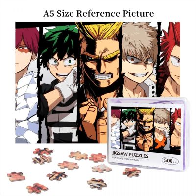 My Hero Academia (4) Wooden Jigsaw Puzzle 500 Pieces Educational Toy Painting Art Decor Decompression toys 500pcs