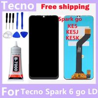 6.52ดั้งเดิม "สำหรับ TECNO Spark 6 Ke5k KE5J/SPARK Go 2020 KE5จอแสดงผล LCD ประกอบดิจิไทเซอร์เซ็นเซอร์สัมผัสพร้อมกรอบ