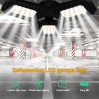 300W LED Garage Lights E27 LED Bulb Deformable Lamp Workshop Warehouse Ceiling Lighting Adjustable 3 Leaf 6500K AC85-265V
