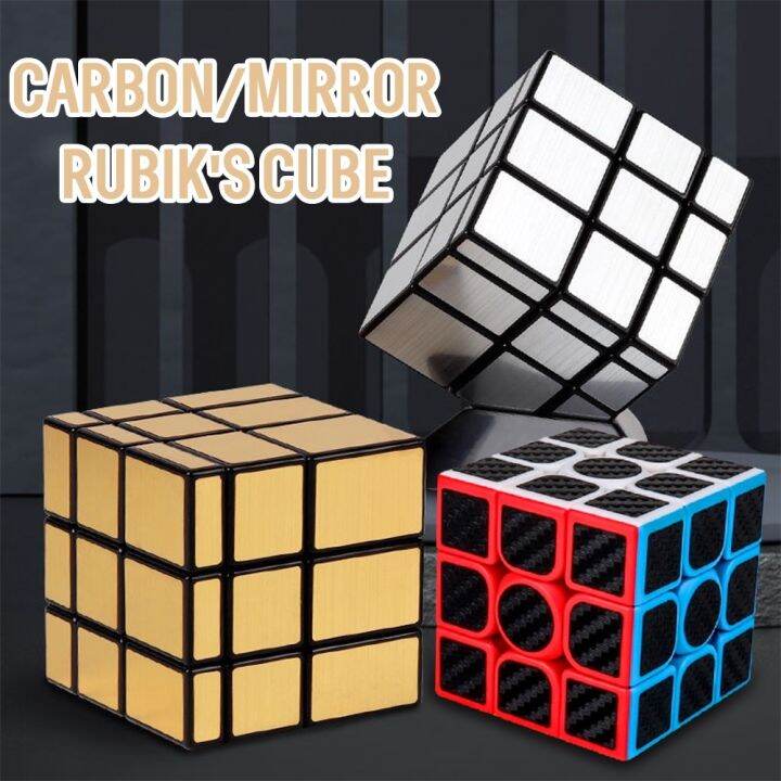 nxao12544kpt Mirror Rubiks Cube 2x2 / 3x3 Carbon Fiber Rubiks Cube
