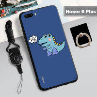 Tputhone Honor 6เคสสำหรับหัวเหว่ย TPU แบบนิ่มพร้อมกล่องคลุมทั้งหมดพิมพ์ลายป้องกันการตกหล่นฝามีที่ถือวงแหวนและเชือก