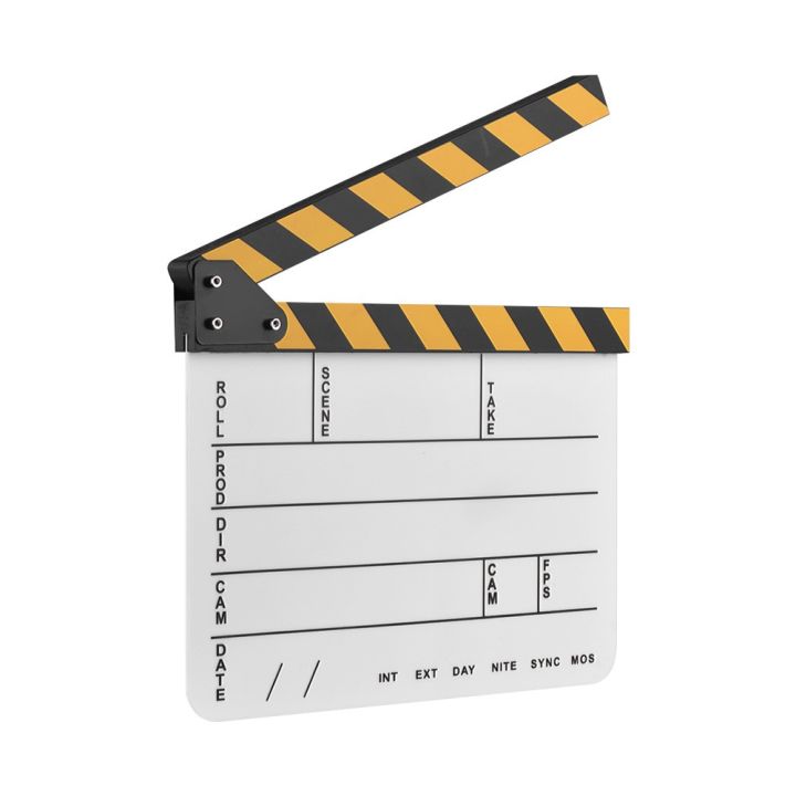 อุปกรณ์สเลตอะคริลิก-clapboard-สำหรับใช้ในการถ่ายทำภาพยนตร์