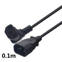 【cw】 IEC 320 C13 Down Bend to C14 Cables Extension Charging Cord Computer 0.1M Adaptador C13-C14 ！