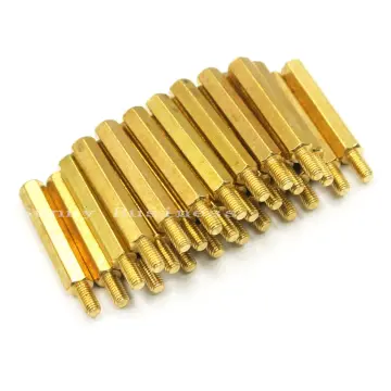 Buy M3 X 20mm Male to Female Brass Hex Threaded Pillar Standoff Spacer-18  Pcs Online at