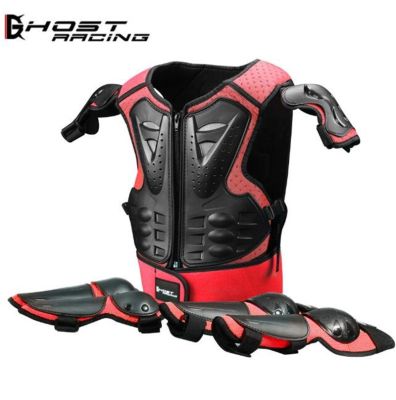 ■ GHOST RACING Motorcycle Protective Gear Children 39;s Armor Suit Safe Riding Protective Suit Sports Armor Knee Pads Elbow Pads