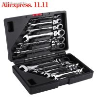 Flexible Ratchet Wrench Key Spanner Set Nut Tool Head Ratchet Metric Spanner Key Set Car Repair Tools Open Key Wrench.