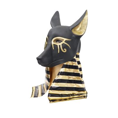 หน้ากากลาเท็กซ์สำหรับผู้ใหญ่ Anubis หมวกกันน็อกฟาโรห์อียิปต์ สุนัขจิ้งจอกอียิปต์ พระเจ้า เครื่องแต่งกาย