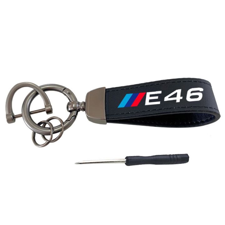 พวงกุญแจหนังวัวชั้นยอดอุปกรณ์ตกแต่งรถยนต์สำหรับรถ-bmw-e87-e60-e34-e46รถ-e90
