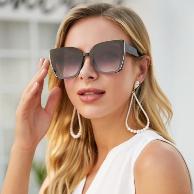 New Oversize Cat Eye Sunglasses Women Fashion Summer Style Big Size Frame Gradient Driving Sun Glasses Female Oculos UV400