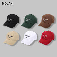 MOLAN หมวกเบสบอลผู้ชายร่มเงาหมวกระบายอากาศหมวกแฟชั่นใหม่สีกากีอินเทรนด์ของผู้ชาย